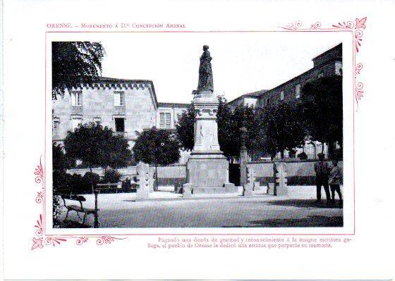 LAMINA V31977: Orense. Monumento a Concepcion Arenal