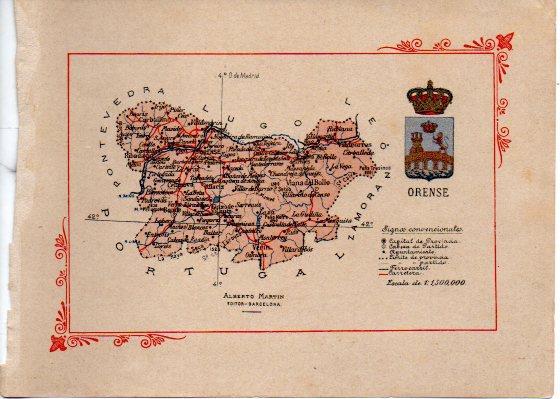 LAMINA V31972: Mapa de la Provincia de Orense
