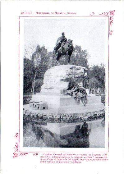 LAMINA V31966: Madrid. Monumento a Martinez Campos