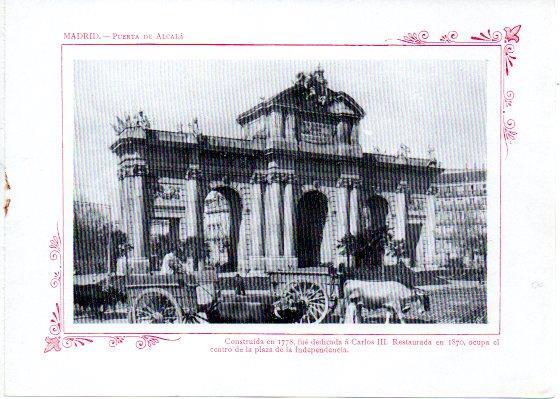 LAMINA V31961: Madrid. Puerta de Alcala