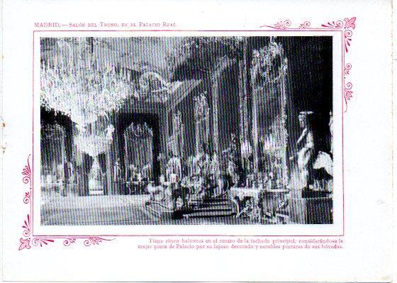 LAMINA V31960: Madrid. Salon del Trono en el Palacio Real