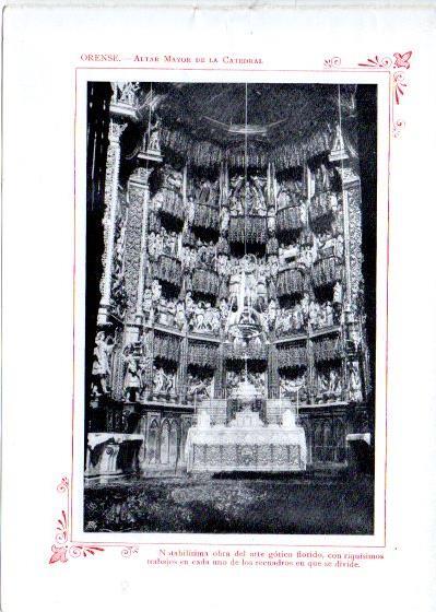 LAMINA V31988: Orense. Altar Mayor de la Catedral