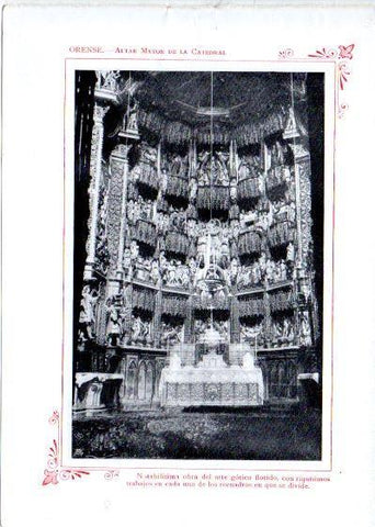 LAMINA V31988: Orense. Altar Mayor de la Catedral