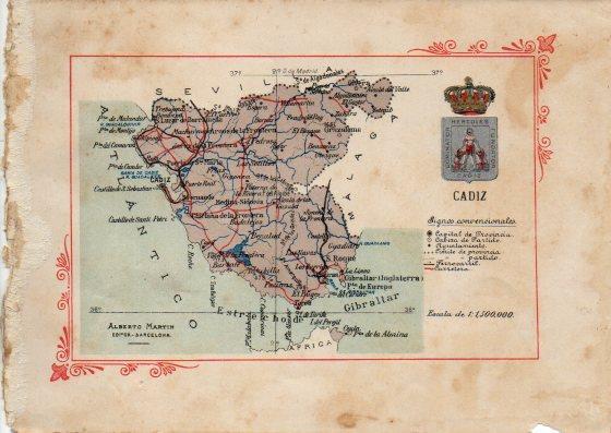 LAMINA V32008: Mapa de la Provincia de Cadiz