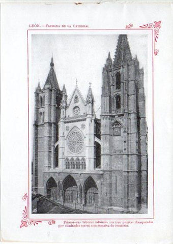 LAMINA V32002: Leon. Fachada de la Catedral