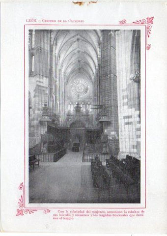 LAMINA V32001: Leon. Crucero de la Catedral