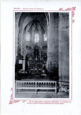 LAMINA V31953: Bilbao. Altar Mayor de Santiago