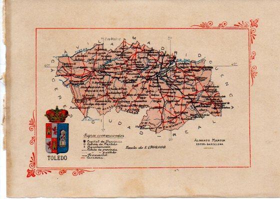 LAMINA V31918: Mapa de la Provincia de Toledo
