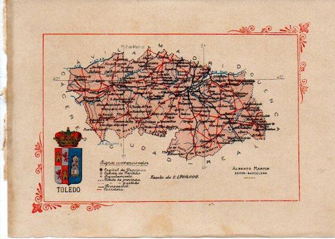 LAMINA V31918: Mapa de la Provincia de Toledo