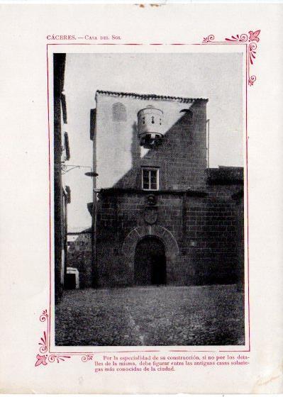 LAMINA V31910: Caceres. Casa del Sol