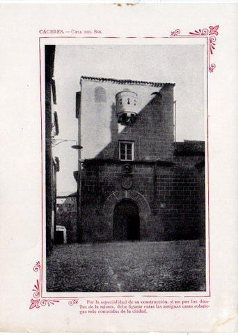 LAMINA V31910: Caceres. Casa del Sol