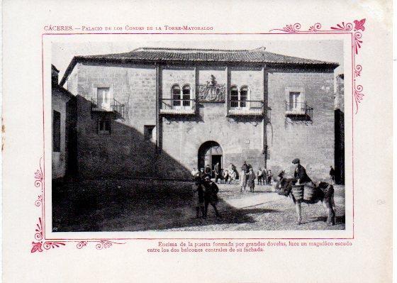 LAMINA V31906: Caceres. Palacio de los Condes de la Torre Mayoralgo