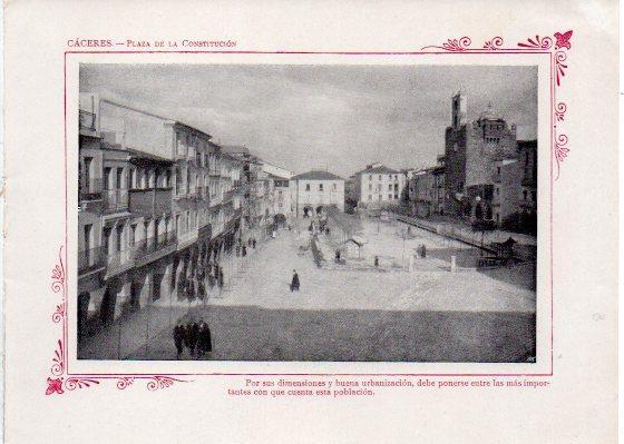 LAMINA V31904: Caceres. Plaza de la Constitucion