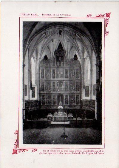 LAMINA V31895: Ciudad Real. Interior de la Catedral