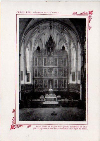 LAMINA V31895: Ciudad Real. Interior de la Catedral