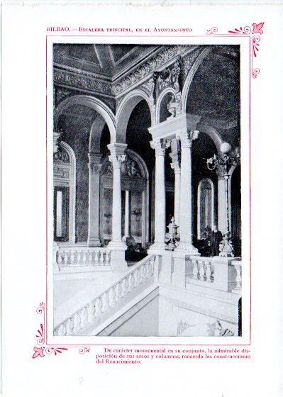 LAMINA V31952: Bilbao. Escalera principal del Ayuntamiento