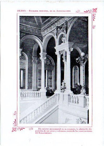 LAMINA V31952: Bilbao. Escalera principal del Ayuntamiento