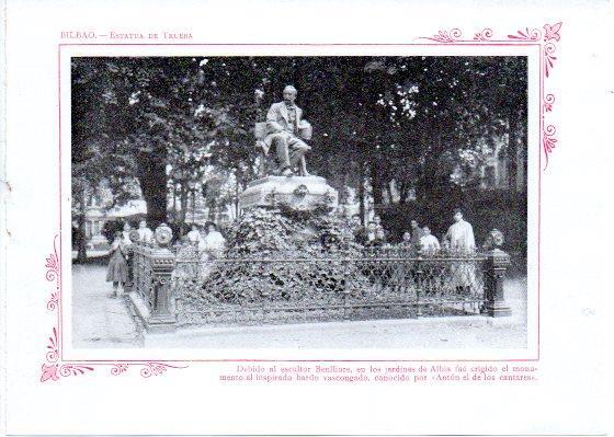 LAMINA V31944: Bilbao. Estatua de Trueba