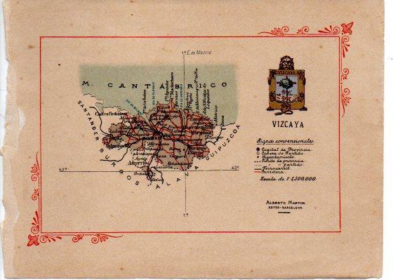 LAMINA V31937: Mapa de la Provincia de Vizcaya