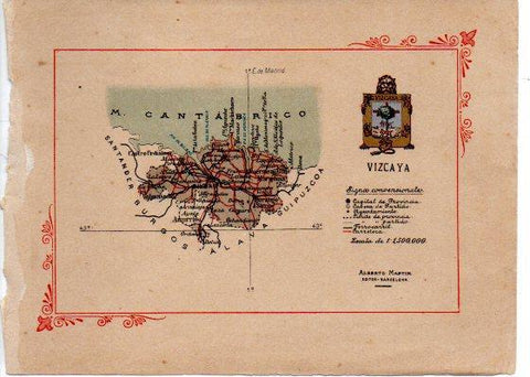 LAMINA V31937: Mapa de la Provincia de Vizcaya