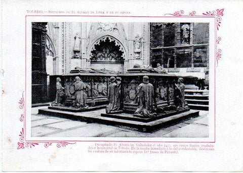 LAMINA V31924: Toledo. Sepulcros de D. Alvaro de Luna y de su esposa