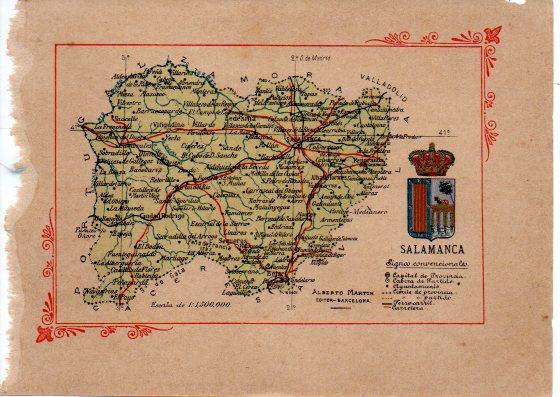 LAMINA V32115: Mapa de la Provincia de Salamanca