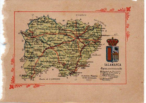 LAMINA V32115: Mapa de la Provincia de Salamanca