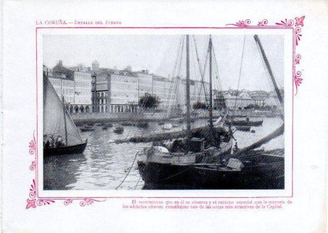 LAMINA V32099: La Coruña. Detalle del Puerto