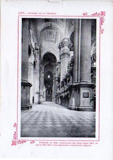LAMINA V32093: Jaen. Interior de la Catedral