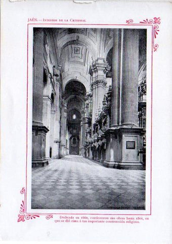 LAMINA V32093: Jaen. Interior de la Catedral