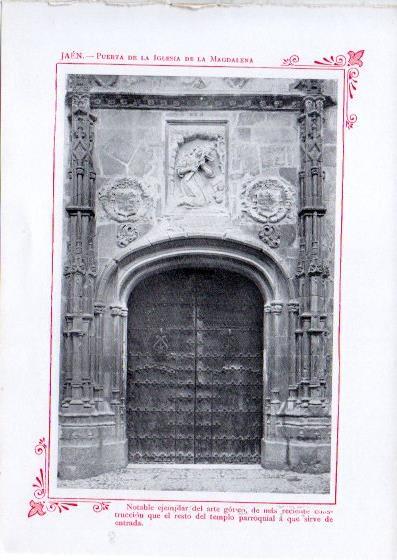 LAMINA V32092: Jaen. Puerta de la Iglesia de la Magdalena