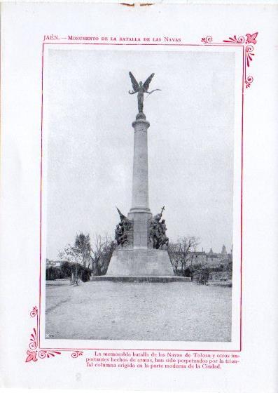 LAMINA V32089: Jaen. Monumento de la Batalla de las Navas