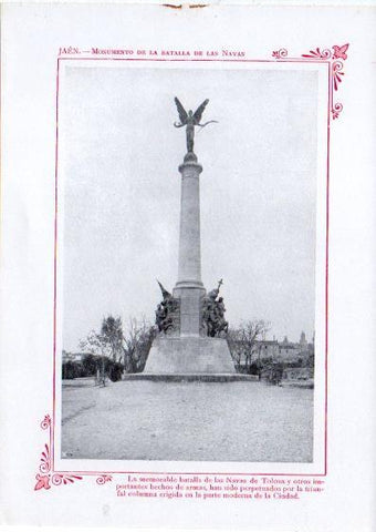 LAMINA V32089: Jaen. Monumento de la Batalla de las Navas