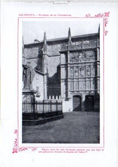 LAMINA V32129: Salamanca. Fachada de La Universidad 
