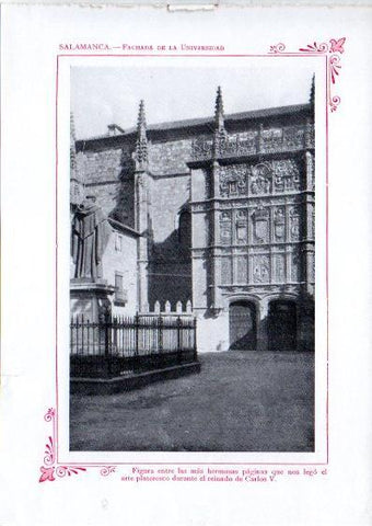 LAMINA V32129: Salamanca. Fachada de La Universidad 
