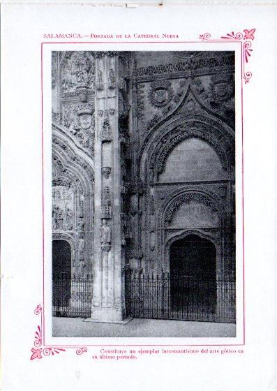 LAMINA V32126: Salamanca. Portada de la Catedral Nueva