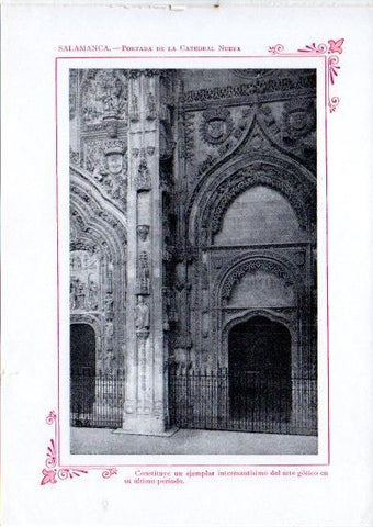 LAMINA V32126: Salamanca. Portada de la Catedral Nueva