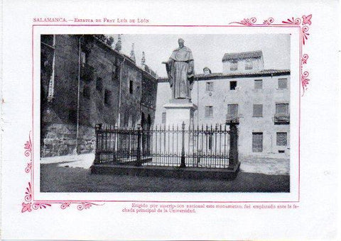 LAMINA V32122: Salamanca. Estatua de Fray Luis de Leon