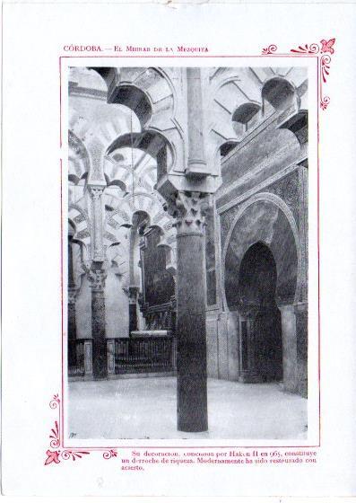LAMINA V32035: Cordoba. El Mihrab de la Mezquita