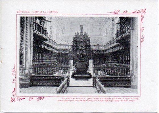 LAMINA V32030: Cordoba. Coro de la Catedral