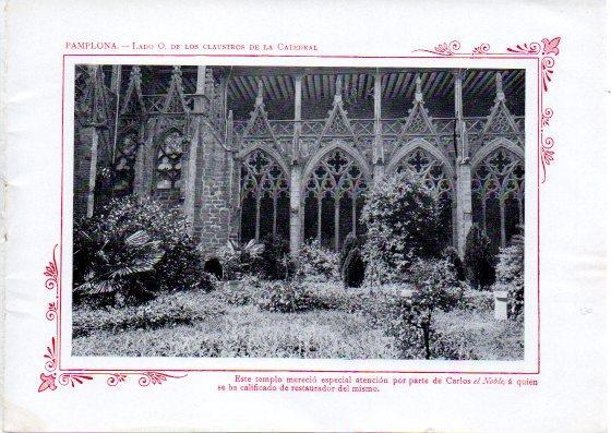LAMINA V32052: Pamplona. Claustros de la Catedral lado oeste
