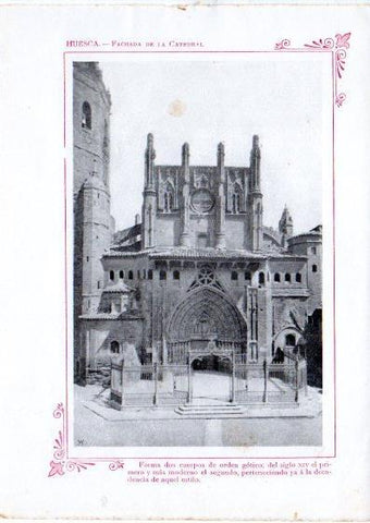 LAMINA V32073: Huesca. Fachada de la Catedral
