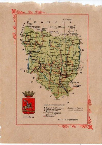 LAMINA V32061: Mapa de la Provincia de Huesca