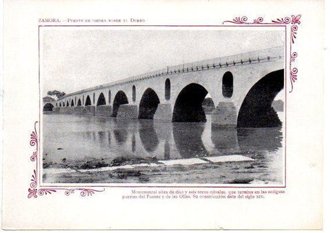 LAMINA V31723: Zamora. Puente de piedra sobre el Duero