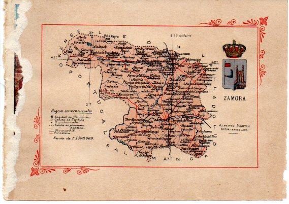 LAMINA V31719: Mapa de la Provincia de Zamora