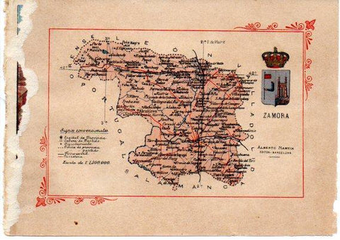 LAMINA V31719: Mapa de la Provincia de Zamora
