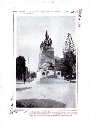 LAMINA V31714: Pontevedra. Monumento a los Heroes del Puente Sampayo