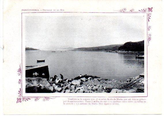 LAMINA V31706: Pontevedra. Detalle de la Ria