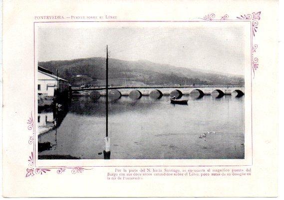 LAMINA V31704: Pontevedra. Puente sobre el Lerez