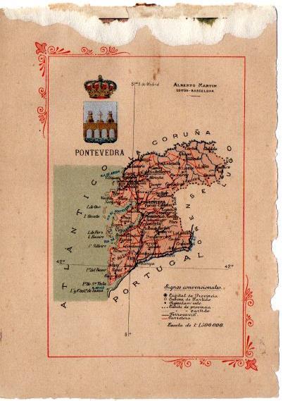 LAMINA V31702: Mapa de la Provincia de Pontevedra